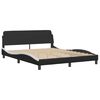 vidaXL Bed Frame "Viana" without Mattress Black and White 160x200 cm Faux Leather
