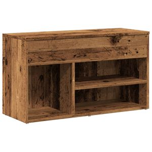 vidaXL Skob&auml;nk &aring;ldrat tr&auml; 80x30x45 cm konstruerat tr&auml;