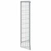 vidaXL Gabion trapets upphöjd galvaniserat stål 80x20x100 cm