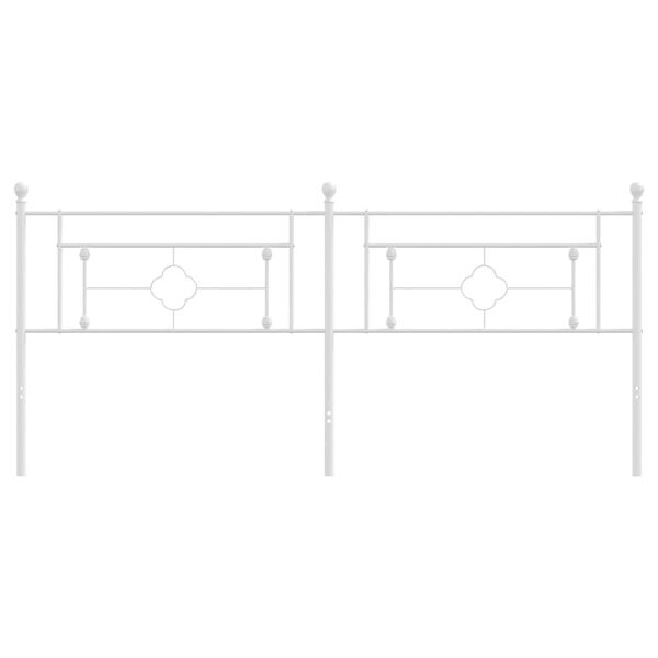 vidaXL Ers&auml;ttningsgavel metall vit 193 cm