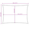 vidaXL Solsegel oxfordtyg rektangul&auml;rt 2,5x4 m bl&aring;