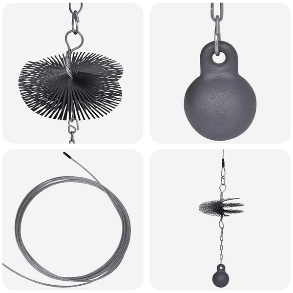 vidaXL Rund skorstensviska 15 cm diameter