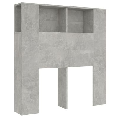 vidaXL Sänggavel med förvaring betonggrå 100x18,5x104,5 cm