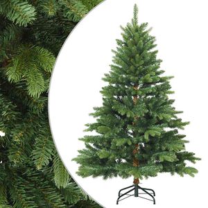 vidaXL Plast Hingad Julgran med stativ Gr&ouml;n 120 cm PVC, PE och st&aring;l