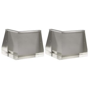 vidaXL St&ouml;dv&auml;gg 2 st 50 x 50 x 40 cm Rostfritt st&aring;l Silver
