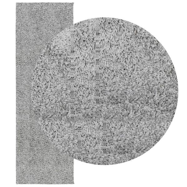 vidaXL Ryamatta PAMPLONA lång lugg modern grå 80x250 cm