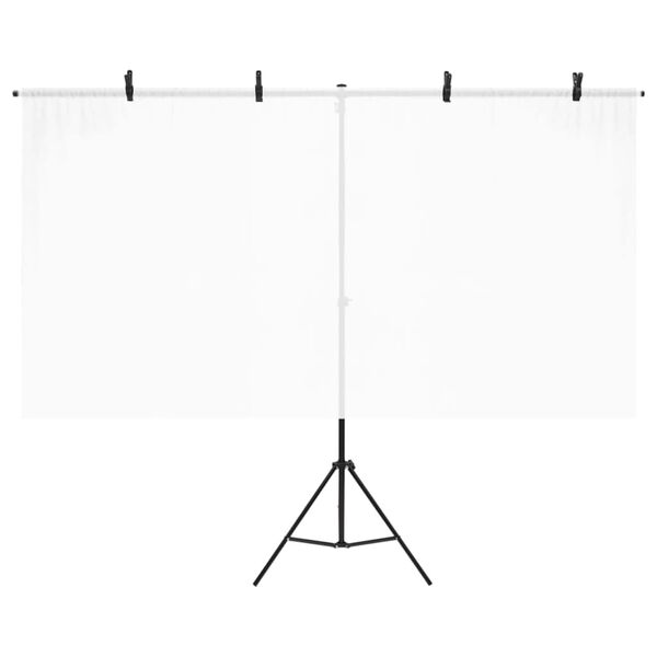 vidaXL T-stativ svart 201x60x(70-200) cm