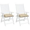 vidaXL Stolsdynor 2 st beige 40x40x7 cm oxfordtyg