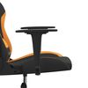 vidaXL Gamingstol med massage svart och orange tyg