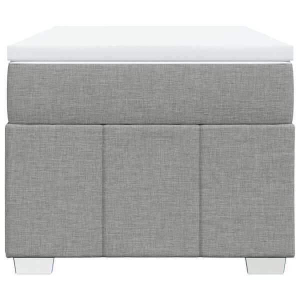 vidaXL Rams&auml;ng med madrass ljusgr&aring; 80x200 cm tyg