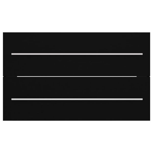 vidaXL Badrumssk&aring;p med inbyggt handfat svart konstruerat tr&auml;