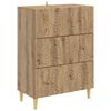 vidaXL L&aring;dans sk&aring;p 66 x 34,5 x 90 cm Konstruerat tr&auml; Artisan-ek