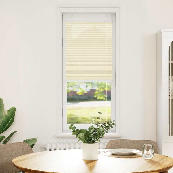 vidaXL Plisserad persienn cremef&auml;rgad 50x100cm tyg bredd 49,4cm