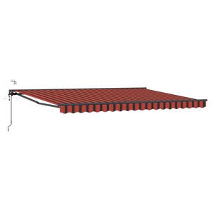 vidaXL Elektrisk Retraktabel Markis Orange, Svart, Antracit 5 x 3 m