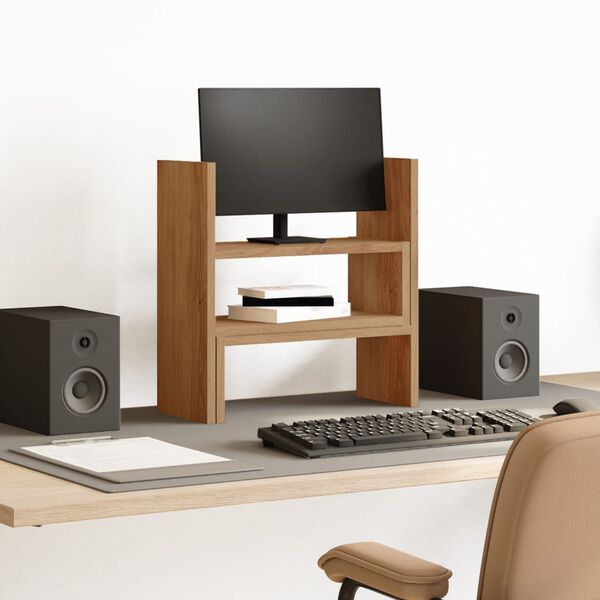 vidaXL Skrivbordshylla justerbar artisian ek 40x17x41 cm konstr. trä