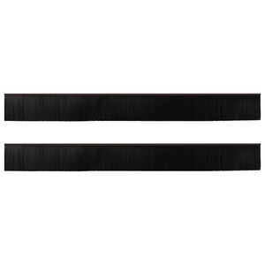 vidaXL Sj&auml;lvh&auml;ftande d&ouml;rrborstlist 2 pcs Brun 100 cm Aluminiumlegering