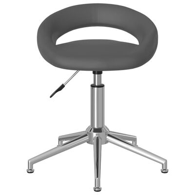 vidaXL Snurrbar kontorsstol grå konstläder