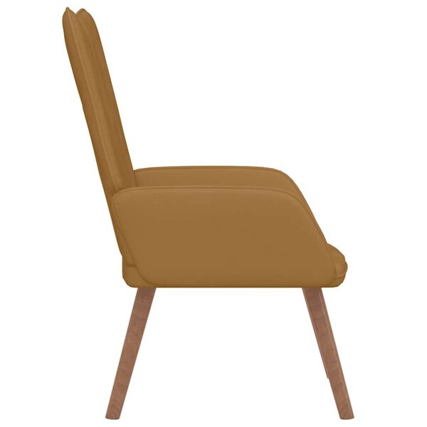 vidaXL Vilstol brun sammet