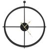 vidaXL Väggklocka svart 52 cm järn