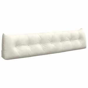 vidaXL Ryggkudde Kr&auml;m 200 x 24 x 50 cm Sammet