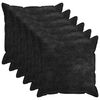 vidaXL Kudd&ouml;verdrag 6 st HOUTEN Antracit 80 x 80 cm Chenilletyg