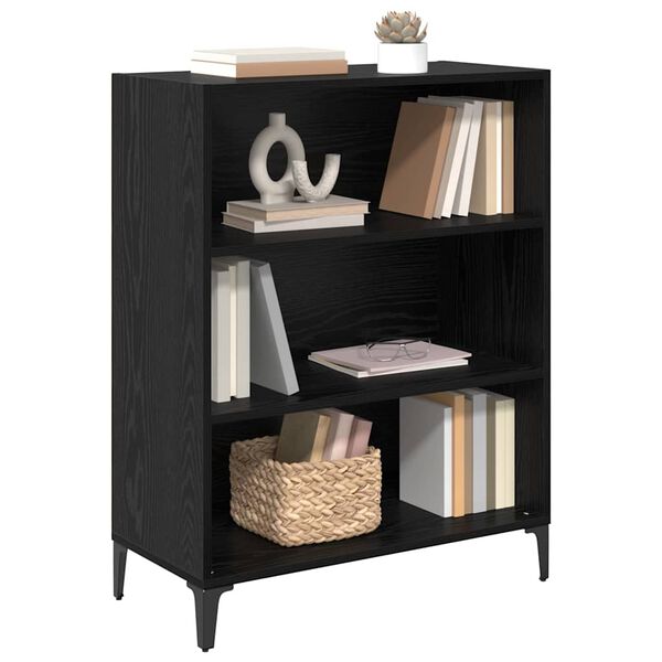 vidaXL Sideboard Svart Ek 69,5 x 32,5 x 90 cm Konstruerat tr&auml;