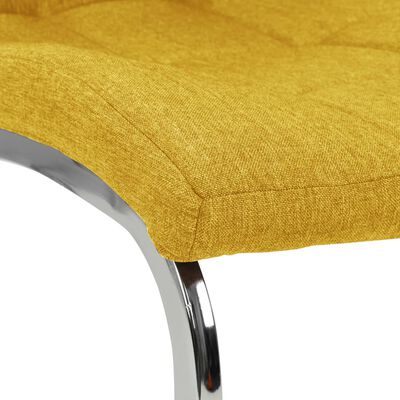 vidaXL Fribärande matstolar 4 st gul tyg
