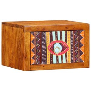 vidaXL Nattduksbord med l&aring;da Brun 35 x 30 x 22 cm