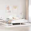 vidaXL S&auml;ngram utan madrass vit 200x200 cm massiv furu