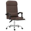 vidaXL Kontorsstol med massage brun konstl&auml;der