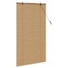vidaXL Rullgardin med gardiner Brun 80 x 160 cm Bambu