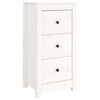 vidaXL Sk&auml;nk vit 40x35x80 cm massiv furu