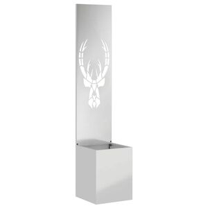 vidaXL Tr&auml;dg&aring;rds integritetssk&auml;rm Djurtryck Silver 32 x 32 x 150 cm