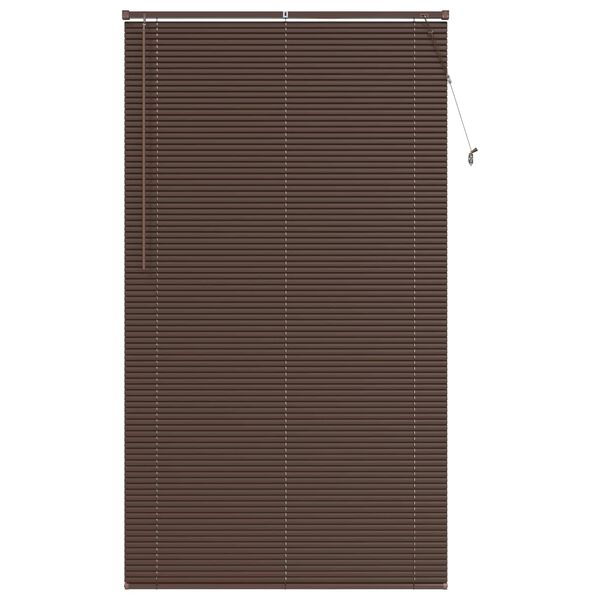 vidaXL Persienn Justerbar M&ouml;rkbrun med M&ouml;nster 213 x 110 cm PVC