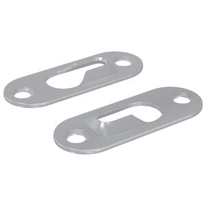 vidaXL Nyckelh&aring;l H&auml;ngare 2 st Silver 45 x 16 x 3.5 mm J&auml;rn