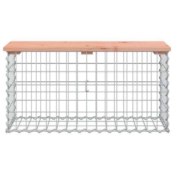 vidaXL Trädgårdsbänk gabion-design 83x31,5x42 cm massivt douglasträ