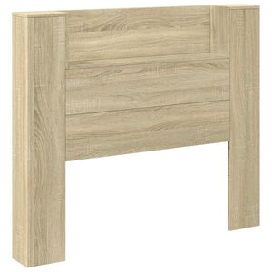 vidaXL Huvudgavelssk&aring;p med LED med hylla Sonoma 120 x 16,5 x 103,5 cm