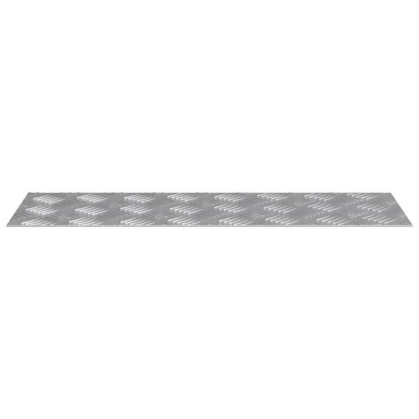 vidaXL Trappsteg Rektangulär 4 pcs Silver 60 x 20 cm Aluminium