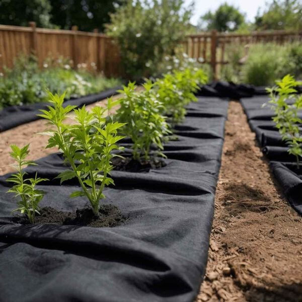 vidaXL Ogr&auml;sduk 1x10 m polyesterfiber svart