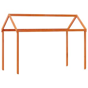 vidaXL Tak till barns&auml;ng vaxbrun 217x95,5x159 cm massiv furu