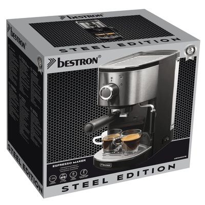 Bestron Espressomaskin AES800STE 1450 W rostfritt stål 1,25 L