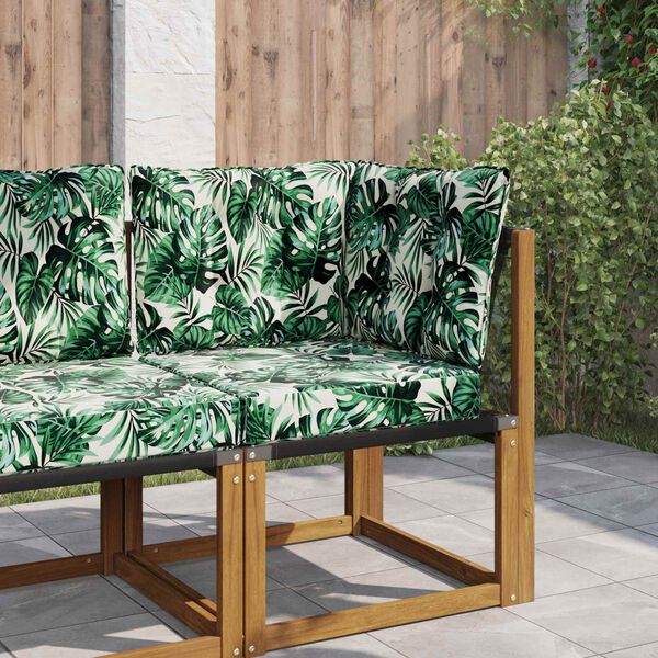 vidaXL Utomhus Soffa Kudde 3 pcs Bladm&ouml;nster Polyester