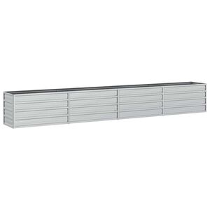 vidaXL Odlingsl&aring;da upph&ouml;jd galvaniserat st&aring;l 320x40x45 cm silver