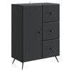 vidaXL Sideboard Svart 66 x 34,5 x 90 cm Konstruerat tr&auml;