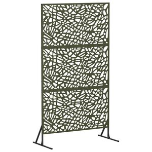 vidaXL Avsk&auml;rmningssk&auml;rm 100 x 50 x 180 cm St&aring;l Olivgr&ouml;n