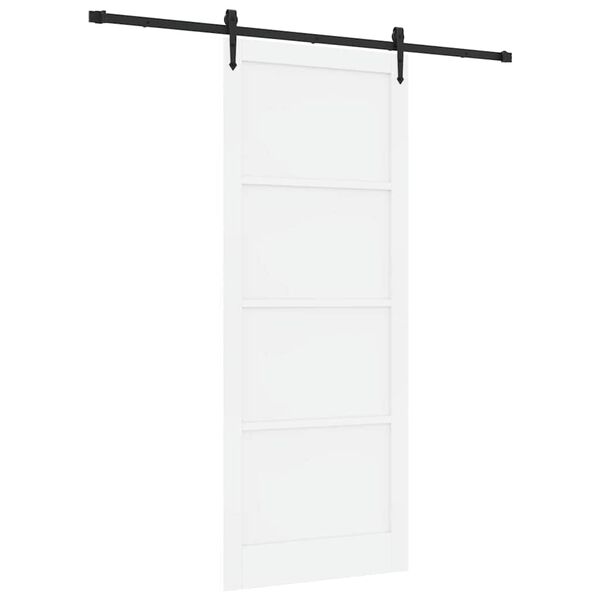 vidaXL Skjutd&ouml;rr ORKDAL Vit 93 x 232 cm Massiv furu
