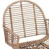 vidaXL Matstol 2 pcs Naturf&auml;rg 57 x 54,5 x 85 cm Rattan och J&auml;rn