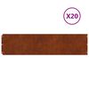 vidaXL Kant f&ouml;r gr&auml;smatta 20 pcs 25 x 103 cm V&auml;derbest&auml;ndig st&aring;l