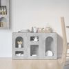 vidaXL Sideboard Betonggr&aring; 100 x 35 x 59 cm Konstruerat tr&auml;