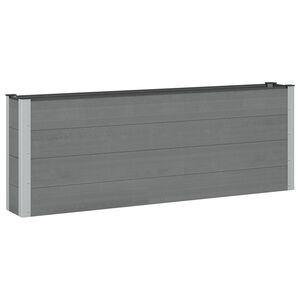 vidaXL Upph&ouml;jd odlingsl&aring;da 2 st Svart 200 x 30 x 72 cm